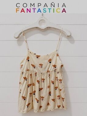 COMPAÑÍA FANTÁSTICA – Cream Camisole with Hat Print – Size M